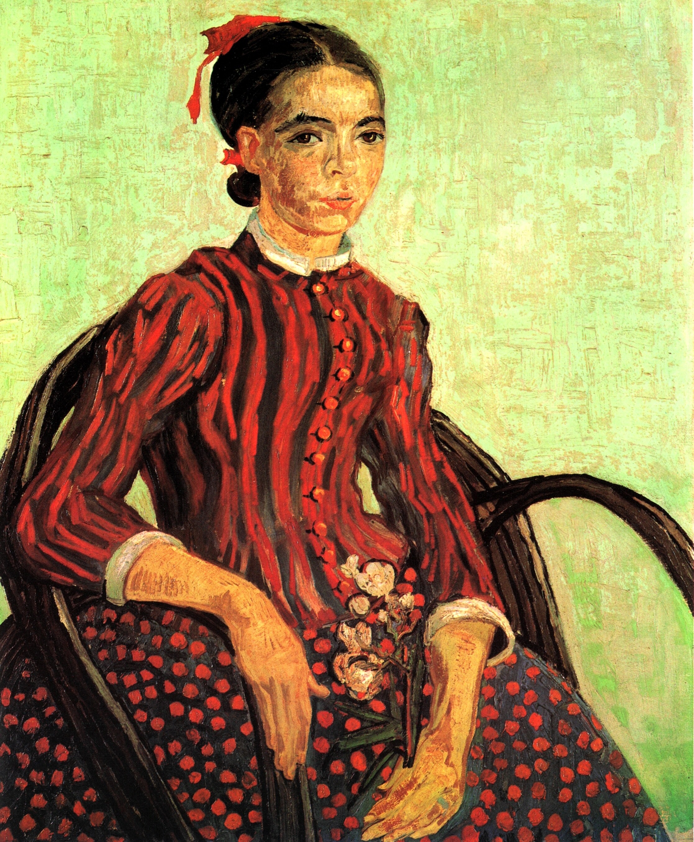 Картина Ван Гога Мусме, сидящая. Провансальская девушка 1888